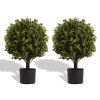 UV protection Ball Topiary Tree for indoor outdoor Hot sales Artificial plants Greenery decoration in pot 22in 2pcs/set