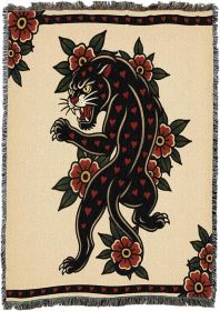 Lucky Lady - Tattoo Design - Tapestry Throw Blanket Woven from Cotton - Made in The USA (50x60)