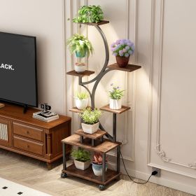 Plant Stand Indoor with Grow Lights - 62" Tall Plant Shelf, Lighted Corner Plant Stands for Indoor Growing, 8 Tiered Large Flower Holder