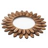 Wall Mirror Decorative, 12-inch Rustic Wood Wall Decor Mirror
