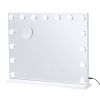 Hollywood Vanity Mirror With Lights,15 Dimmable Bulbs &3 Color Lighting Modes, Makeup Mirror w/ Detachable 5X Magnification,USB Port