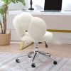 360Â°Swivel Height Adjustable,Swivel Chair,Teddy fabric,home office chair