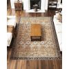 Area Rug, 7.5 x 9.5 ft Large Washable Rug, Non-Slip and Tear-Resistant Soft Carpet, Pet & Child Friendly Vintage Area Rugs, Indoor Mat for Bedroom