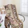 [Peony Blossom] Jacquard Weave Throw Blanket / Tapestry / Area Rug (59.1 by 86.7 inches)