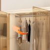 Portable Wardrobe Closet Storage Organizer for Clothes,Clothes Dresser,12 Magnetic Doors-12 Cubes & 1 Hanging Rod,6 pcs hangers