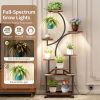 Plant Stand Indoor with Grow Lights - 62" Tall Plant Shelf, Lighted Corner Plant Stands for Indoor Growing, 8 Tiered Large Flower Holder