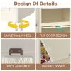 Portable Wardrobe Closet Storage Organizer for Clothes,Clothes Dresser, Magnetic Doors with 4 Cubes & Hanging Rod,10 pcs hangers