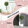 Artificial plant set, 2 pieces, pruning balls, used for home or office decoration, green