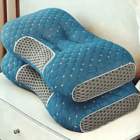 YBZ 3D Knitted Cotton Massage Pillow 1pack Or 2pack (Option: Blue-2pcs)